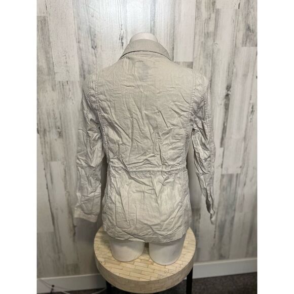 Old Navy Beige Linen Blend Utility Jacket – Size Small - Picture 2 of 7
